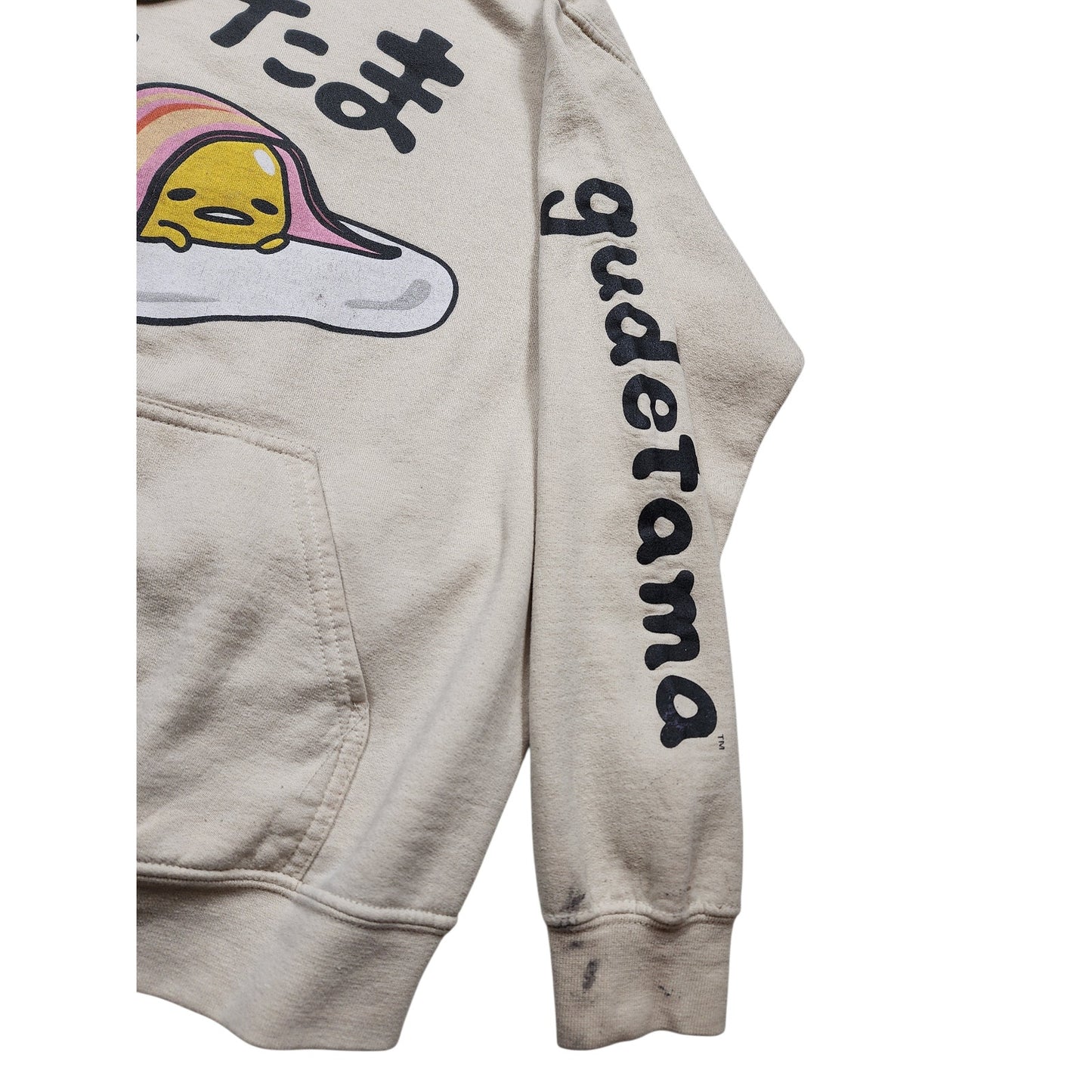 Sanrio Gudetama Hoodie Men Small Women Medium Sweatshirt Anime Kawaii Lazy Egg