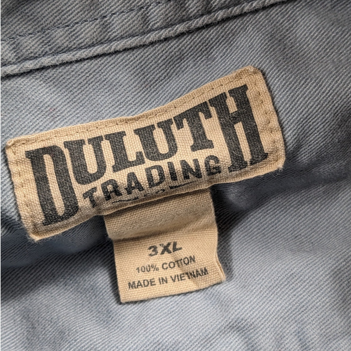 Duluth Trading Shirt Men 3XL Button Up Long Sleeve Workwear Chest Pockets Rugged