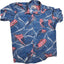Huk Fishing Shirt Men Medium Patriotic Red White Blue Marlin Flags Button Down