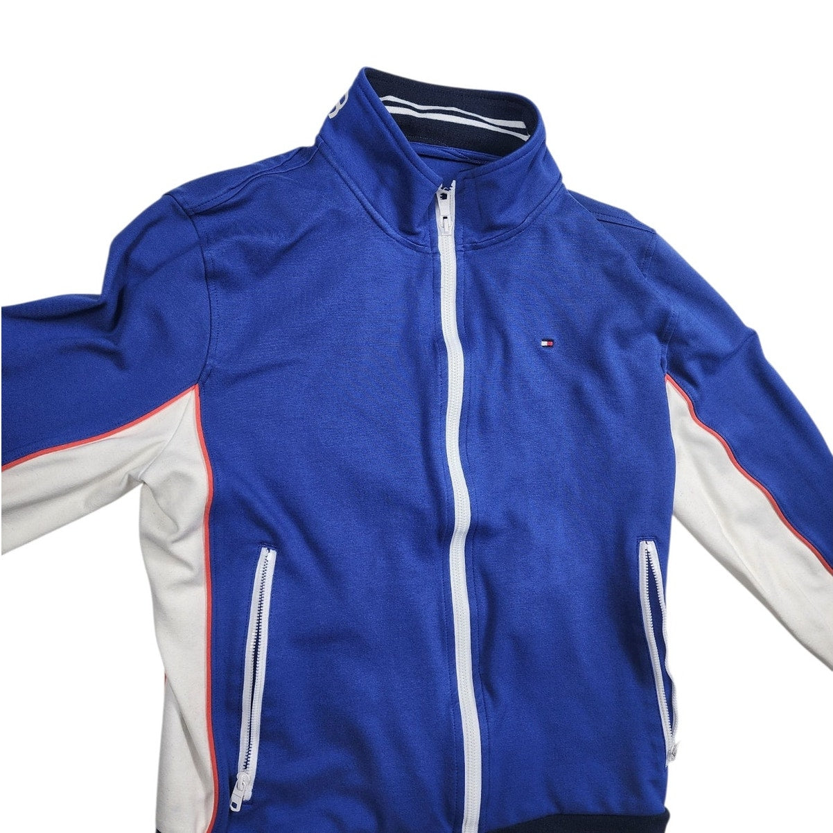 Tommy Hilfiger Men Small Womens Medium Full Zip Track Jacket Retro Athletic Logo