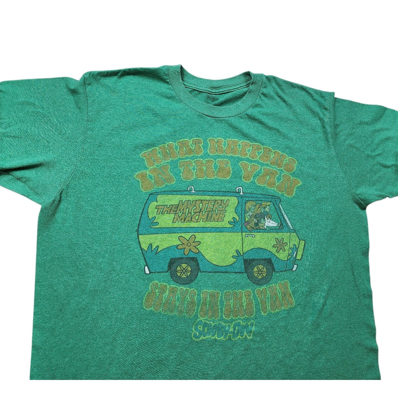 Scooby Doo Mystery Machine T Shirt Large Womens XL Graphic What Happens Van Y2K