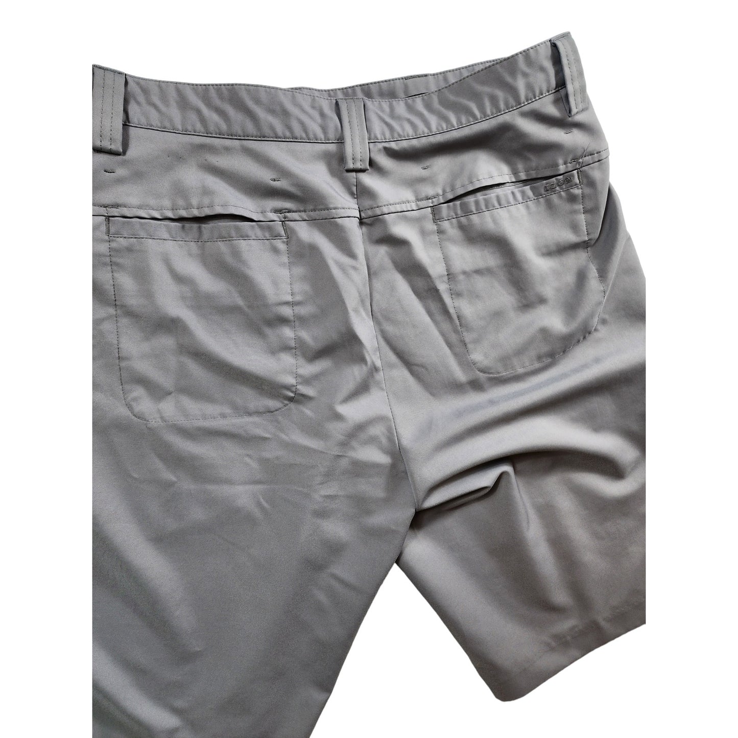 IZOD Golf Shorts Mens Size 36 Gray XFG Chino Flat Pockets Belt Loops Summer