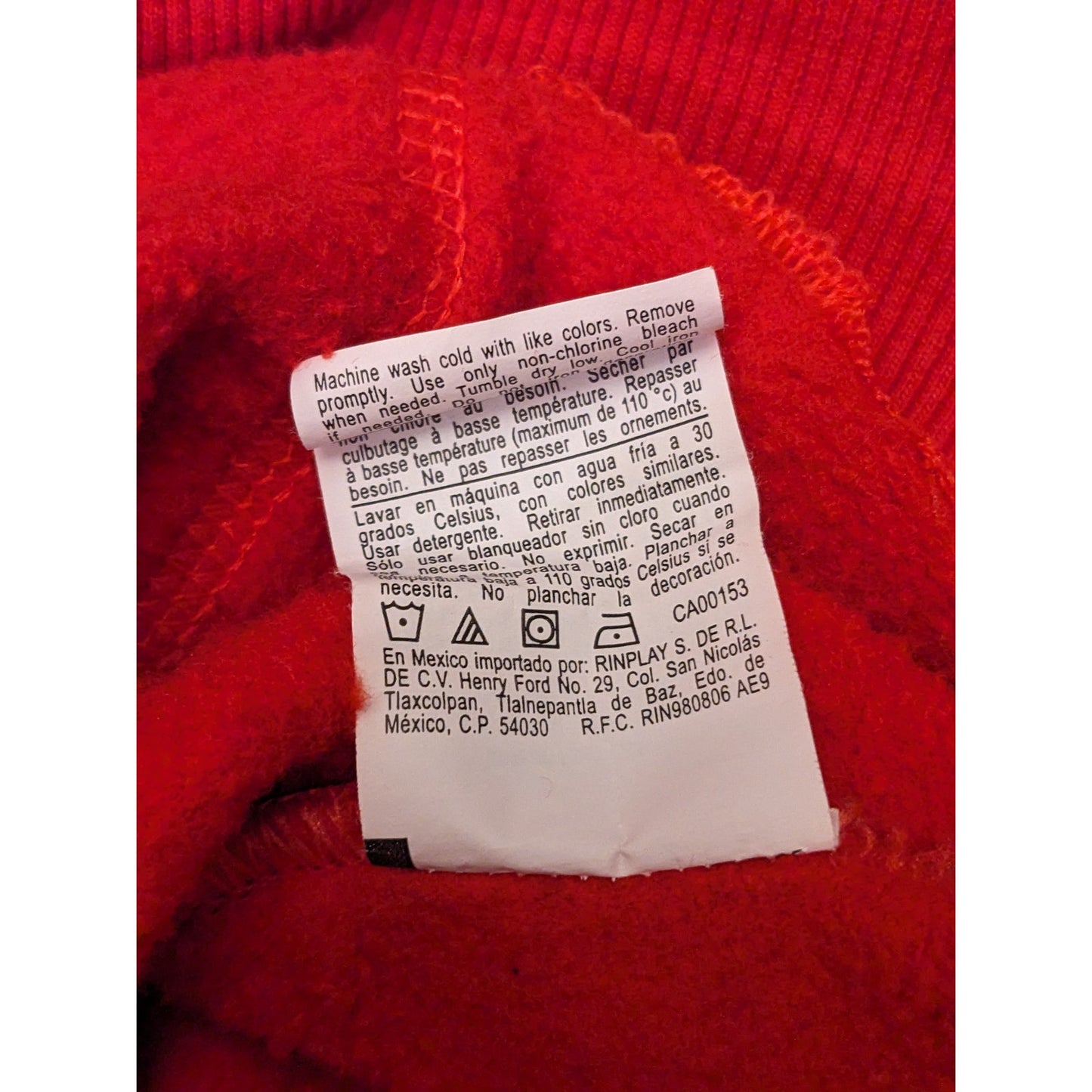 Champion Hoodie Mens Large Red Athleticwear Logo Pullover Sweatshirt Kangaroo