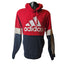 Adidas Hoodie Men Medium/Large RedNavy Colorblock Pullover Sweatshirt Streetwear