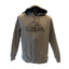 Quiksilver Hoodie Mens Small Gray Zip Up Surf Sweatshirt Kangaroo Pockets