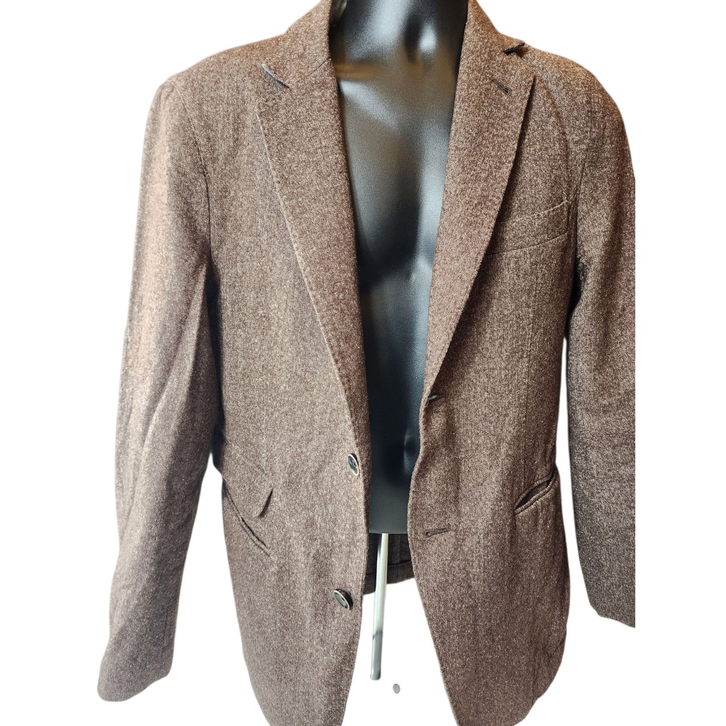 Scott James Blazer Mens Small 38 Wool Two Button Jacket Sport Coat Classic Tweed