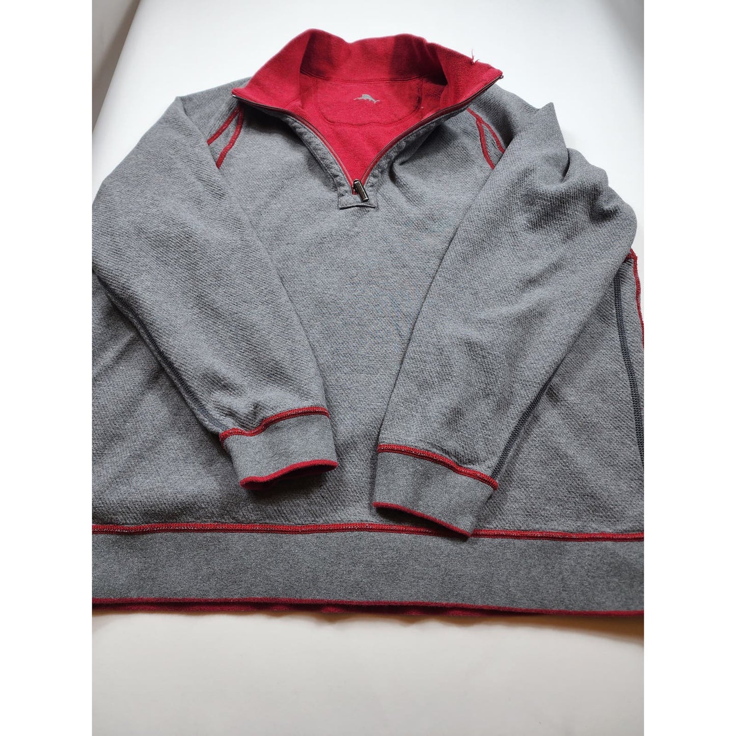 Tommy Bahama Sweater Mens Size XL Pullover Sweatshirt Reversible Long Sleeve Zip