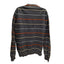 IZOD Sweater Womens XL Black Striped Crewneck Pullover Casual Knit Long Sleeve