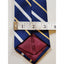 Vintage Designer Creations Mens Tie Necktie Blue Yellow White Stripes Office