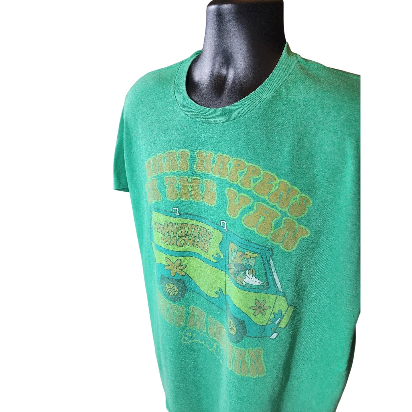 Scooby Doo Mystery Machine T Shirt Large Womens XL Graphic What Happens Van Y2K