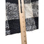 Buffalo Check Sherpa Fleece Jacket Large Black White Plaid Zip Hooded Coat Cozy