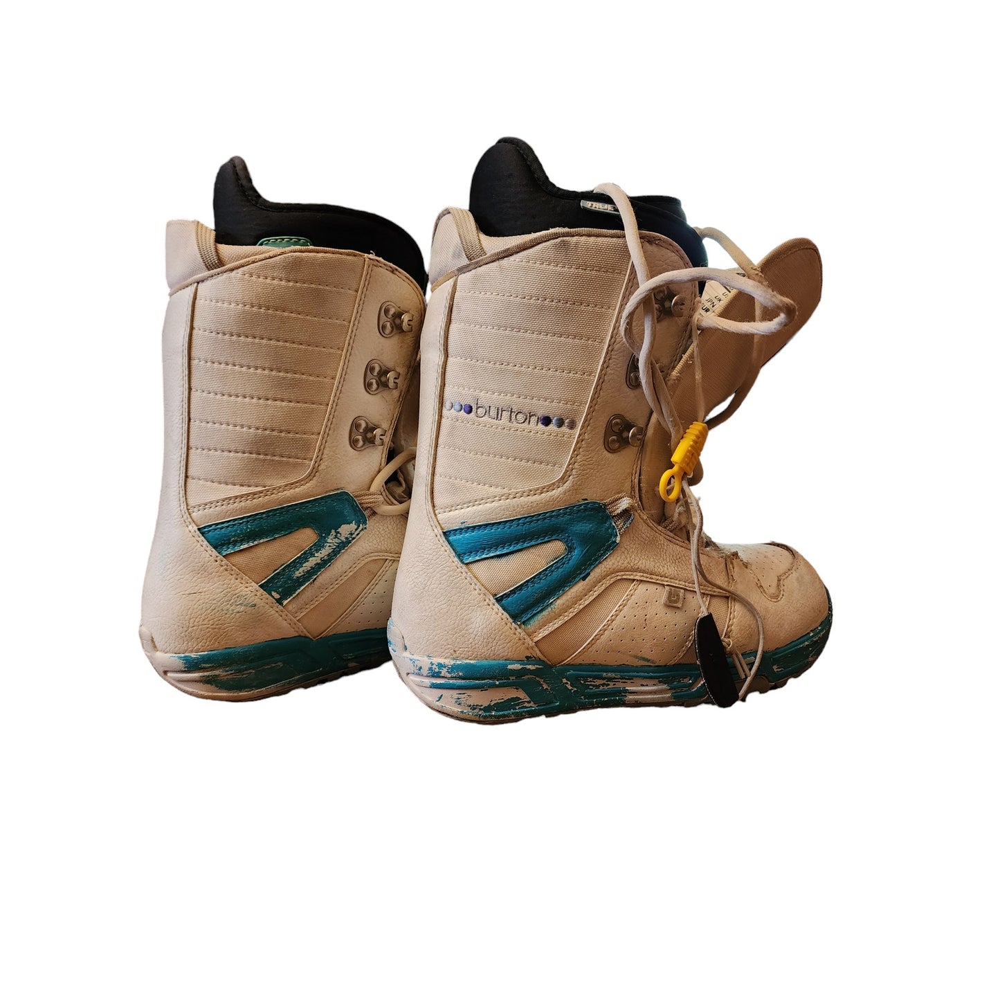 Burton Snowboard Boots Casa Womens 9 White Teal Freestyle All Mountain Lace Up