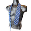 Vintage Designer Creations Mens Tie Necktie Blue Yellow White Stripes Office