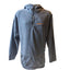 Perry Ellis Hoodie Mens Large Fleece Pullover Jacket Blue Zip Pockets Sweatshirt