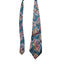 Oscar de la Renta Mens Tie Vintage Floral Print Teal Pink Neckwear Necktie