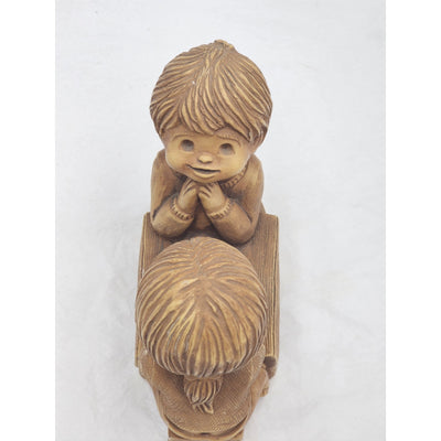 Vintage Fannykins Bill Mack We Thank You Lord Signed Solar Statuary Collectible