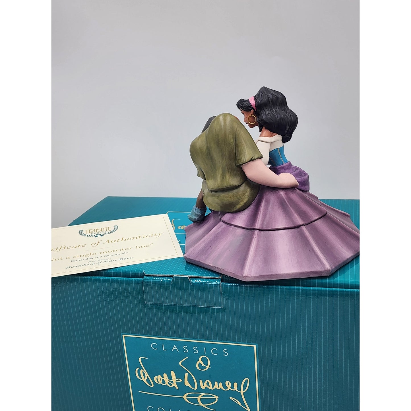 WDCC Hunchback Notre Dame Esmeralda Quasimodo Not a Single Monster Line COA Box