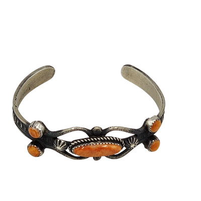 Navajo Spiny Oyster Sterling Cuff Bracelet Eva Linberg Billah Native American