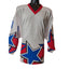 Projoy Hockey Jersey #8 Adult Large White Red Blue Stars Graphic Canada Vintage