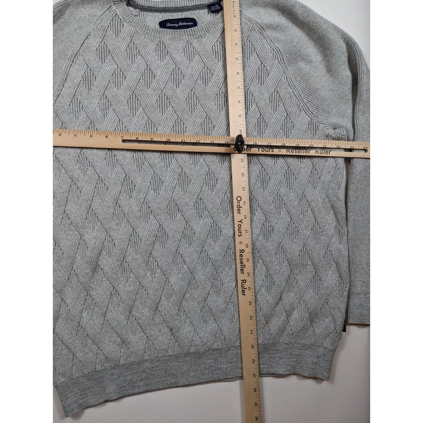 Tommy Bahama Sweater Mens Size XL Cable Knit Crewneck Sweatshirt Pullover Marlin