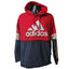 Adidas Hoodie Men Medium/Large RedNavy Colorblock Pullover Sweatshirt Streetwear