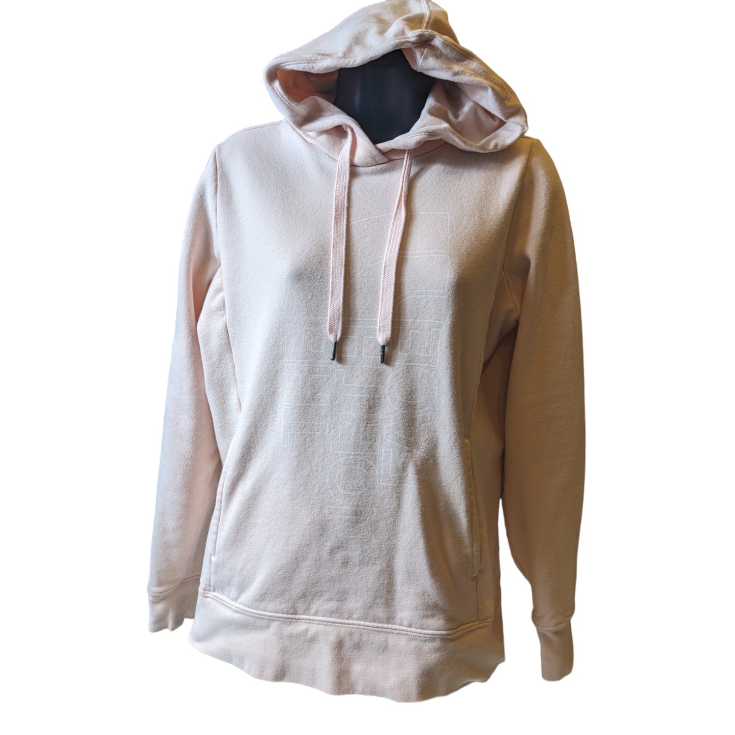 North Face Hoodie Sweatshirt Women Medium Pink Pullover Athletic Kangaroo Pocket