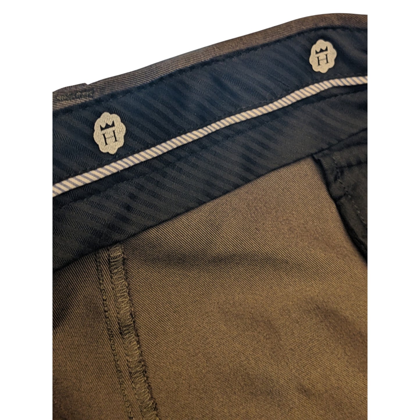 Haggar Gray Brown Dress Pants Mens 44x30 Classic Fit Office Slacks Workwear
