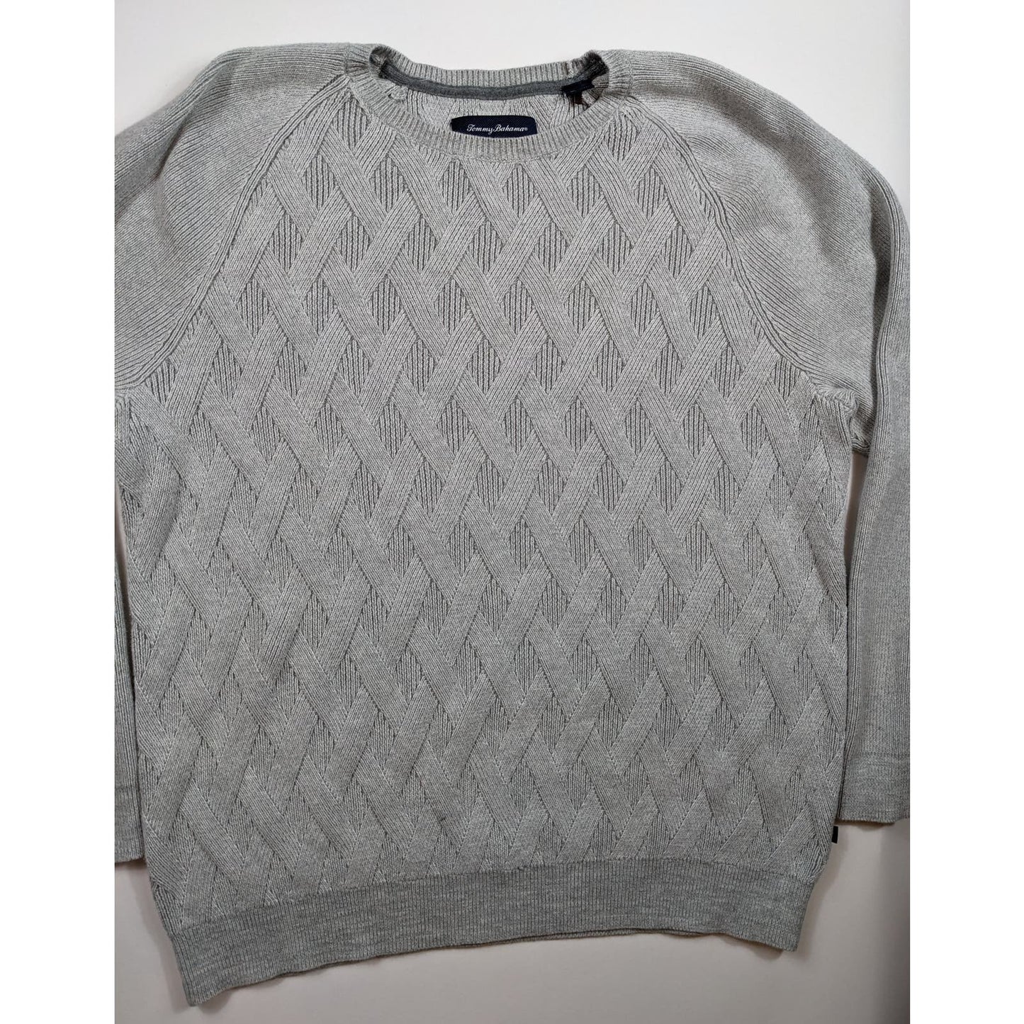 Tommy Bahama Sweater Mens Size XL Cable Knit Crewneck Sweatshirt Pullover Marlin
