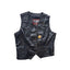 First Manufacturing Leather Vest XL Biker Motorcycle Club Riding Snap Taffeta