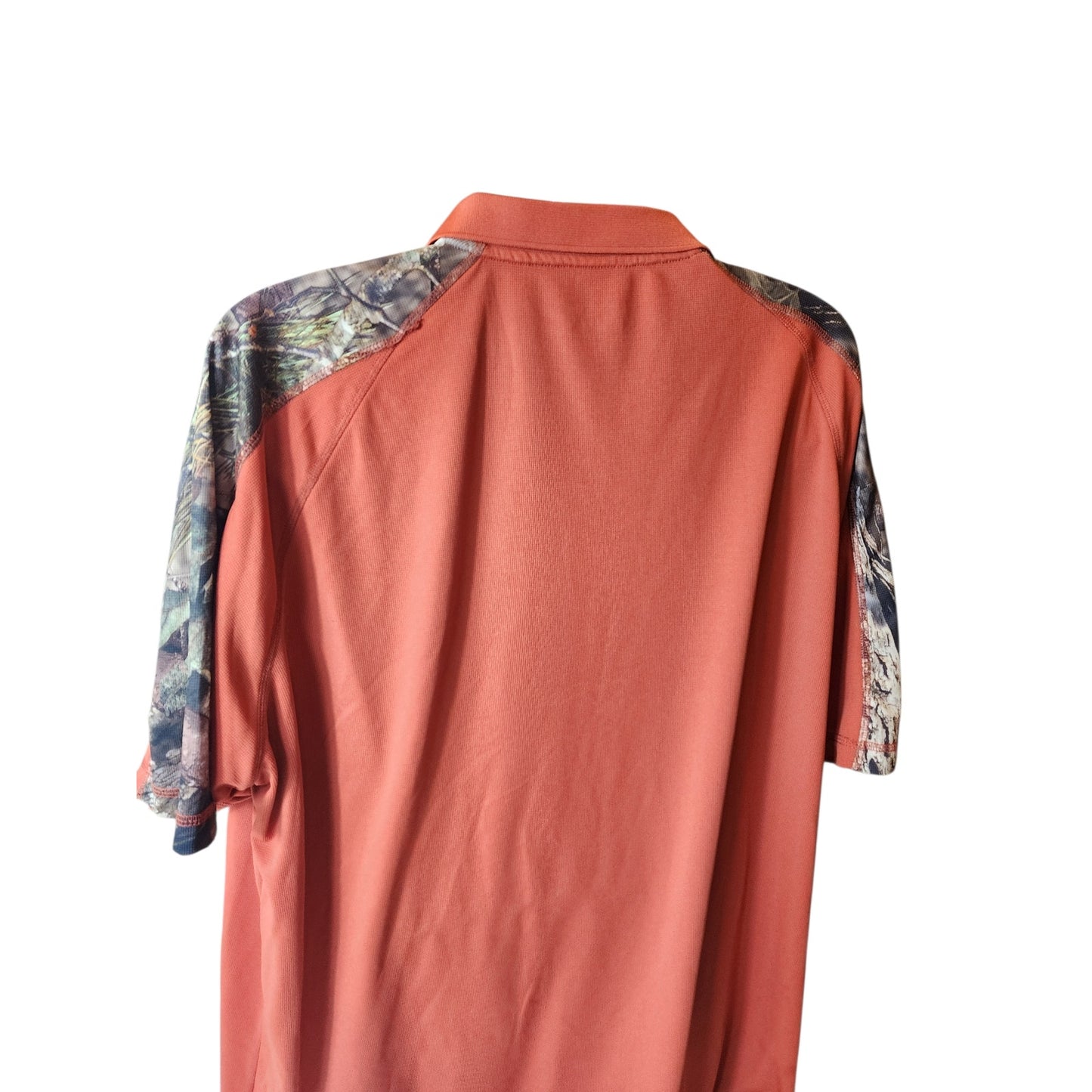 Guide Gear Polo Shirt Men 3XL Camo Shoulder Rust Orange Performance Hunting Golf