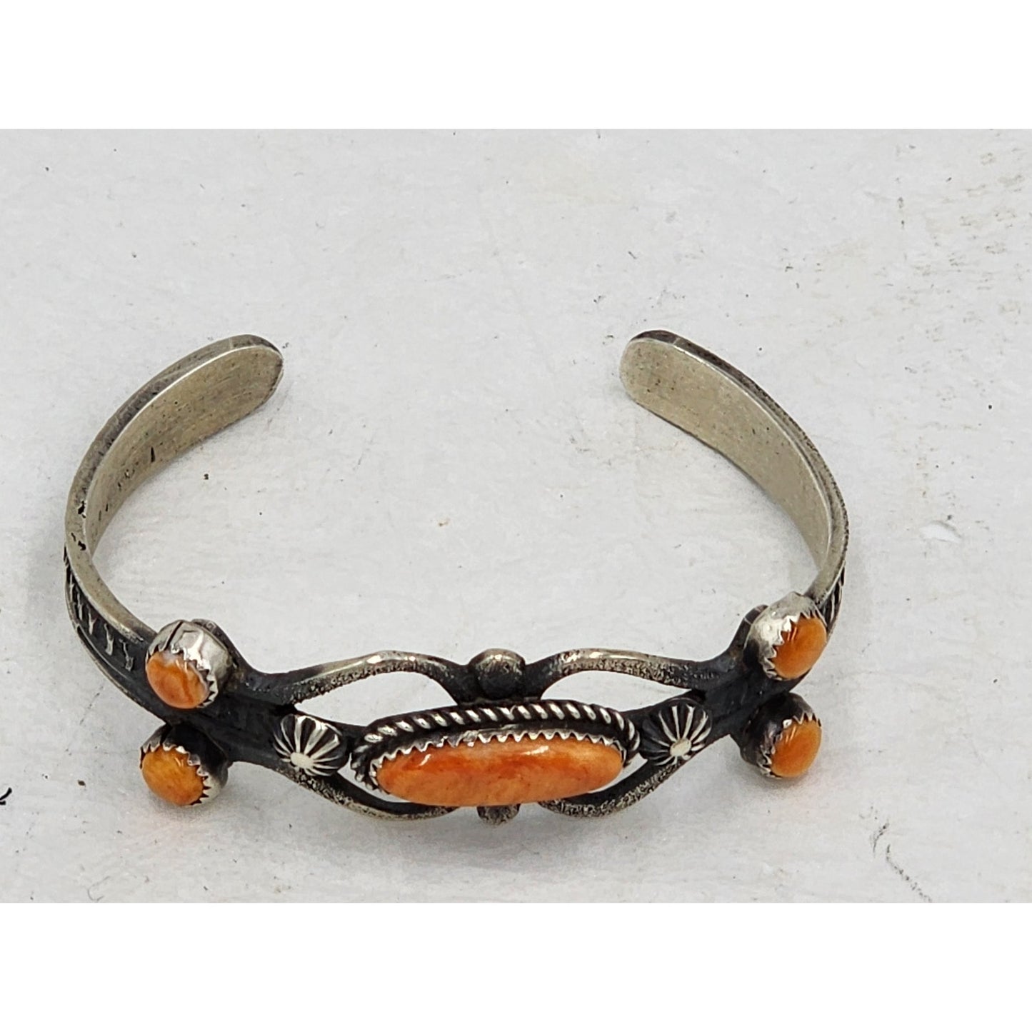 Navajo Spiny Oyster Sterling Cuff Bracelet Eva Linberg Billah Native American