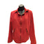 Yest Jacket Womens 10 Red Full Zip Up Stylish Lightweight Outerwear Chic Pockets