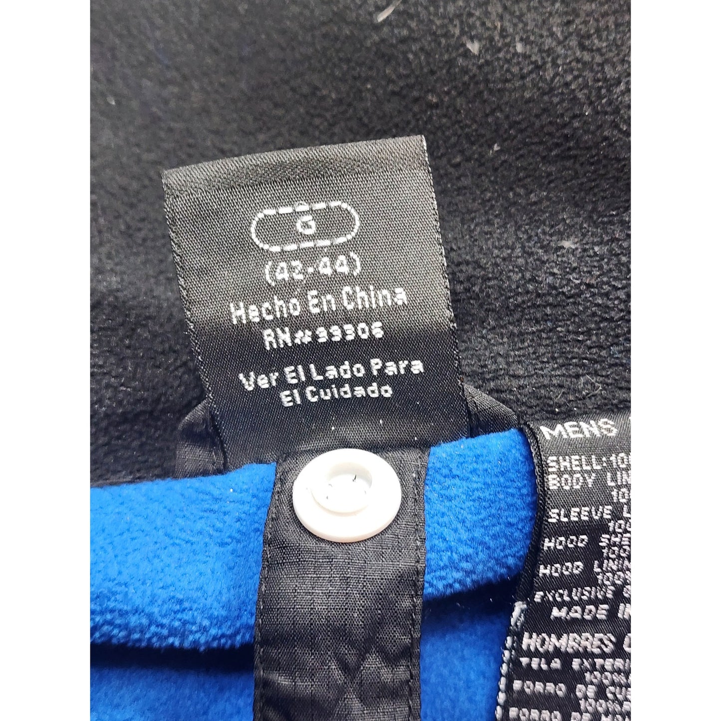 Vintage Starter Ski Jacket Mens Large Hooded Blue 90s Y2K Winter Coat Snow Retro