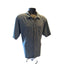 Tommy Bahama Mens Large Short Sleeve Shirt Blue Button Front Cotton Camp Collar