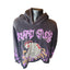 Hazard Hoodie Men Medium Graphic Flame Skeleton Goth Streetwear Sweatshirt