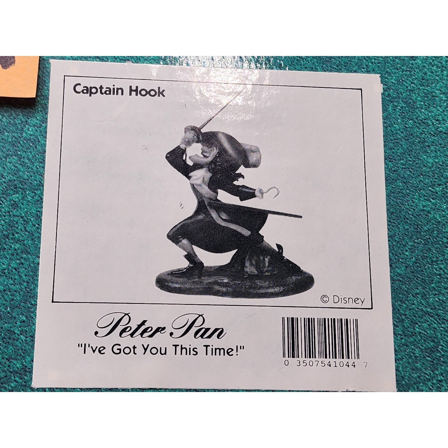 WDCC Captain Hook Peter Pan I've Got You This Time Figurine COA Box Disney