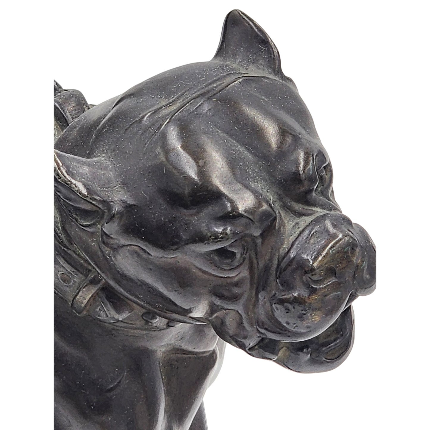 Lecourtier Signed Bronze Bulldog Sculpture French Animalier Statue Vintage 11"