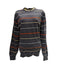 IZOD Sweater Womens XL Black Striped Crewneck Pullover Casual Knit Long Sleeve