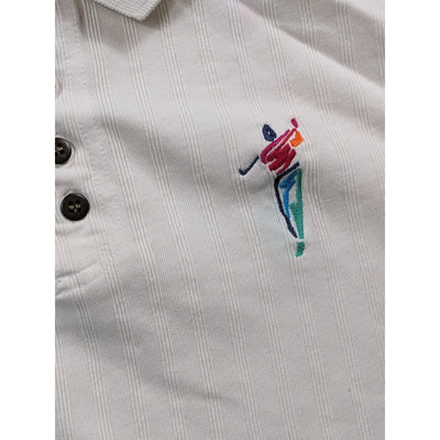 Vintage Cotton Traders Polo Shirt Mens Large White Embroidered Golfer 90s Retro