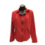 Yest Jacket Womens 10 Red Full Zip Up Stylish Lightweight Outerwear Chic Pockets