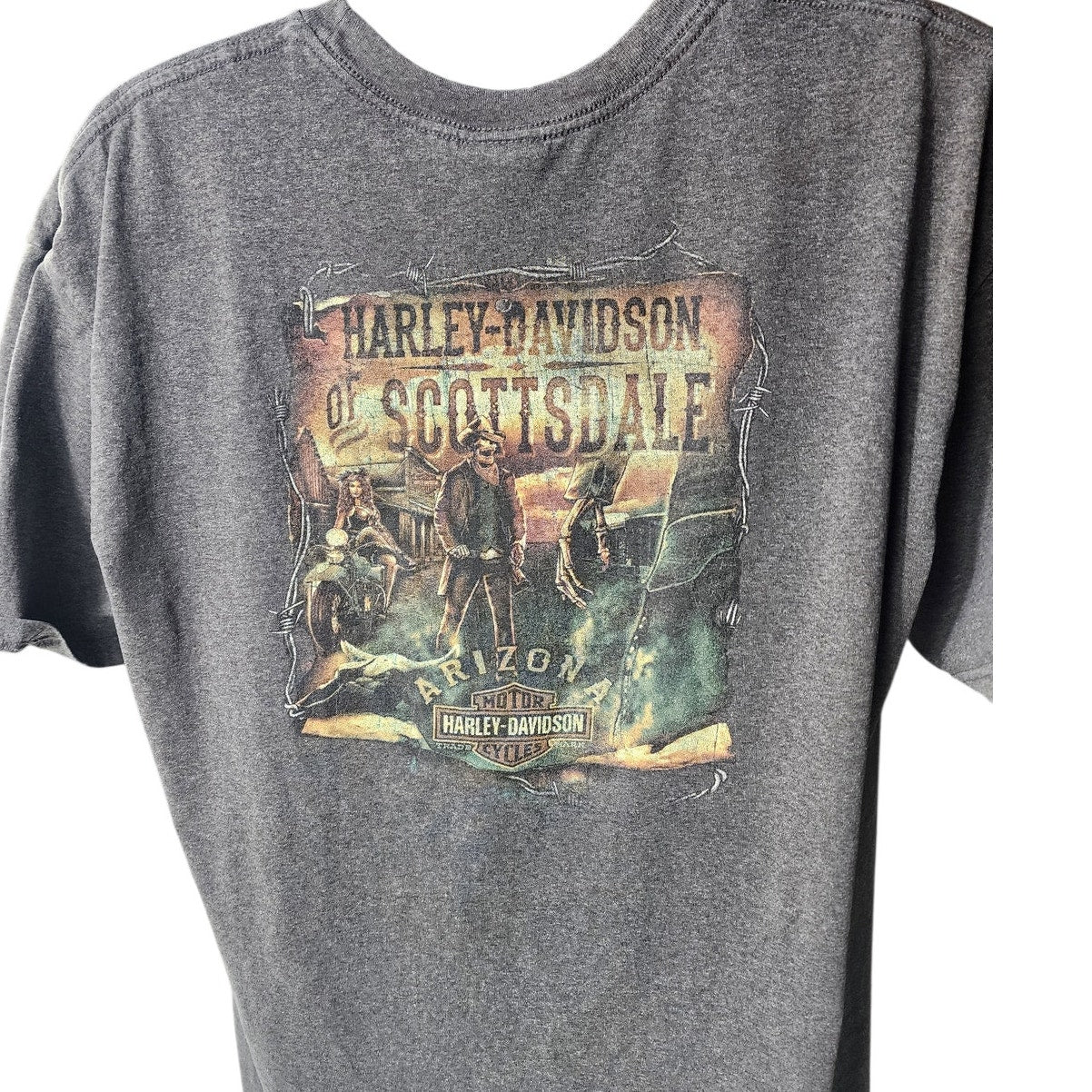Harley Davidson T Shirt Mens XL Graphic Scottsdale Arizona Dragon Tee Biker Moto