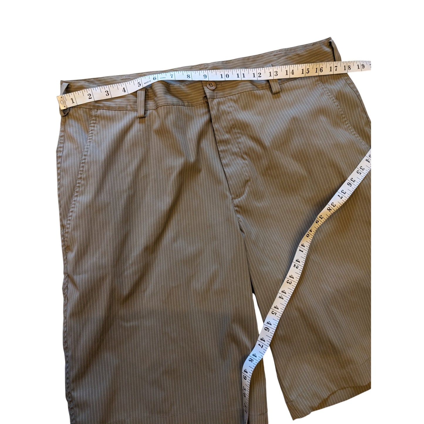 Nike Golf Shorts Mens 34 Fit Dry Beige Lightweight Stretch Polyester Spandex
