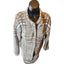 Madison Plaid Knit Cardigan Sweater Womens Large Open Front Layering Rhinestone