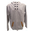 SPOP Hoodie Sweatshirt Womens XXL Pullover Buttons Gray Brown Athleisure Urban