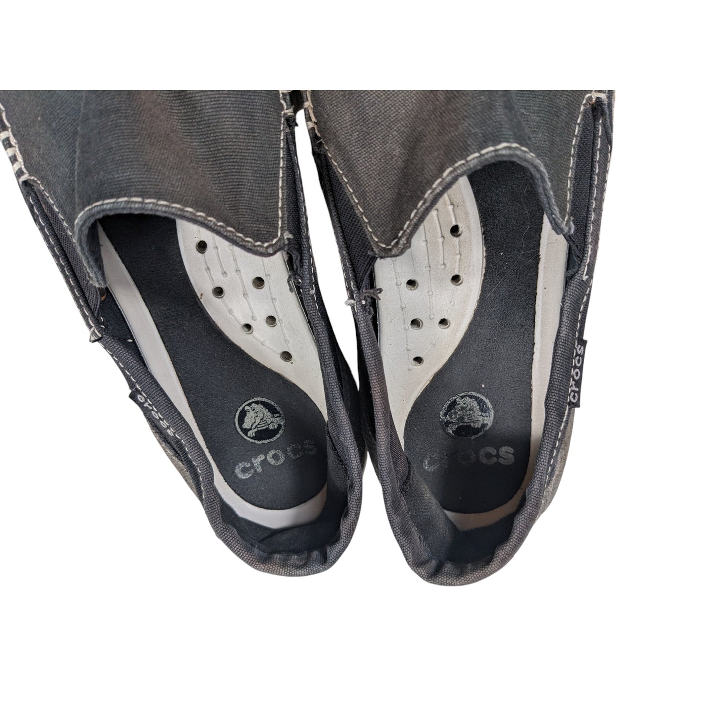 Crocs Shoes Mens 10 Canvas Slip On Loafers Comfort Lightweight Travel Boating