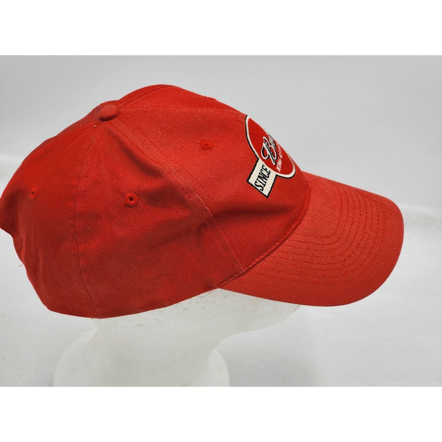 Bud King Of Beers Since 1876 Red Baseball Hat Snapback Brewery Logo Americana