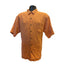 Tommy Bahama Silk Shirt Mens Large Orange Check Short Sleeve Button Beach Resort