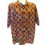 Spirit First Shirt Mens Large Tall Short Sleeve Hawaiian Abstract Bold Orange