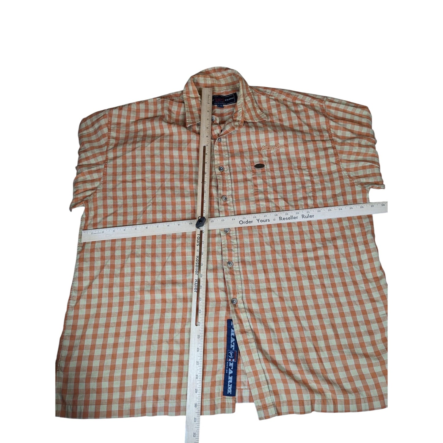 Vintage Phat Farm Shirt Mens XL Button Up Plaid Long Sleeve Checkered Streetwear