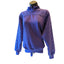 Vintage Gitano Sweatshirt Women Medium/Large Purple Quilted Pullover Mock Neck